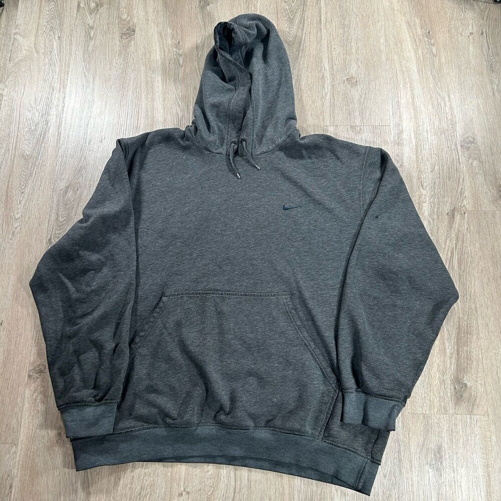 Vintage Nike Sweatshirt Men XL‎ Pullover Hoody Charcoal Gray
